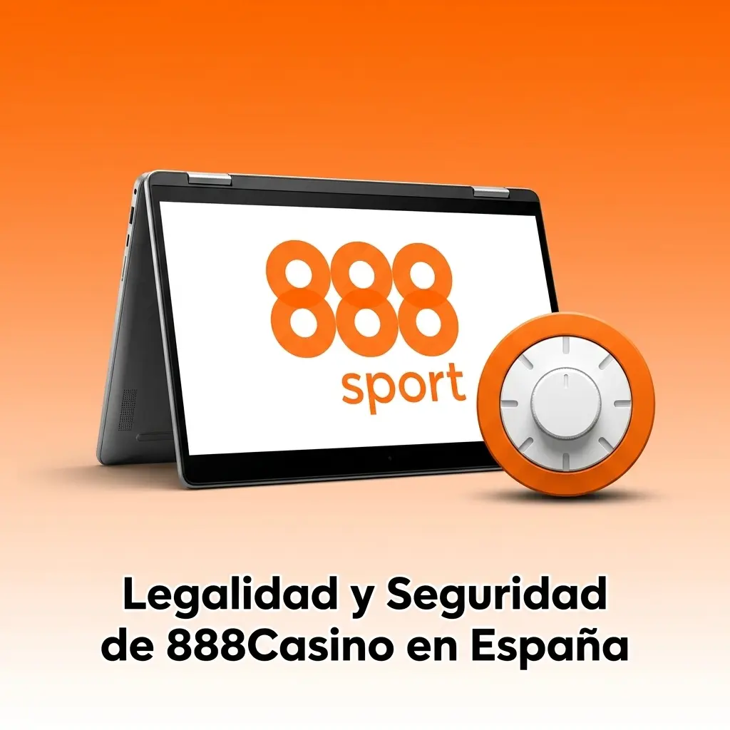Logotipo de 888Casino con sello de licencia DGOJ y símbolo de seguridad SSL en España