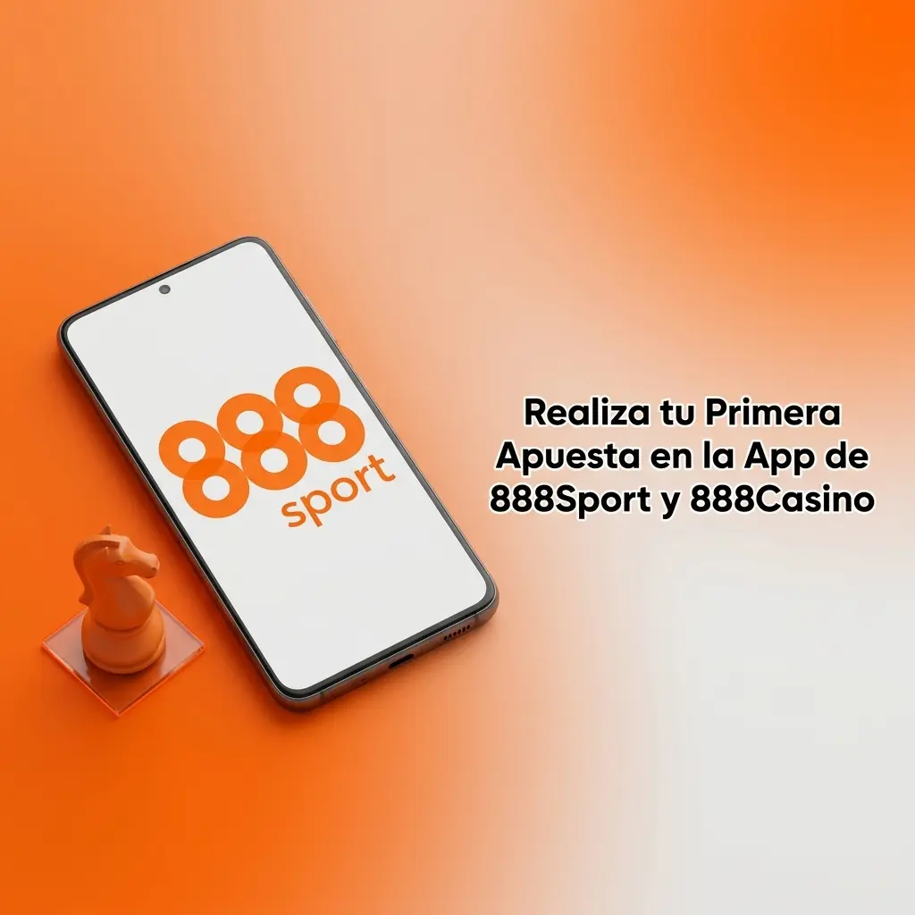 Pantalla de la app 888Sport mostrando menú de deportes con acceso a La Liga y Champions League para apostar