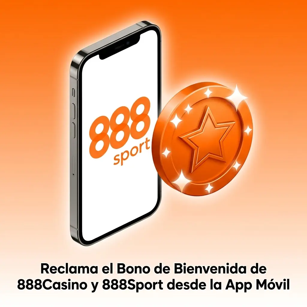 App móvil 888Casino y 888Sport para iOS y Android con bono de bienvenida disponible desde el móvil